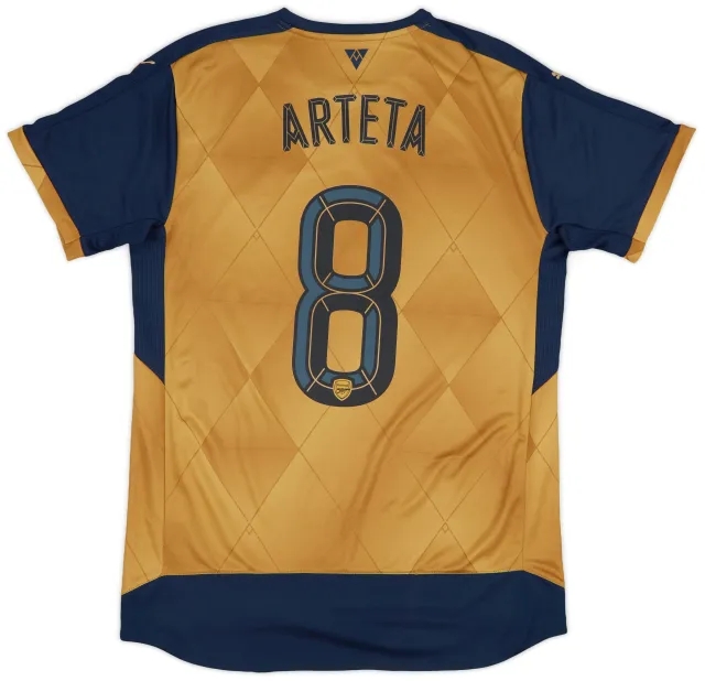 Puma 2015-16 Arsenal Away Shirt Arteta #8 - 9/10 - (M)