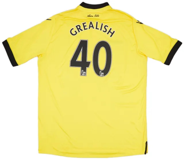 Macron 2015-16 Aston Villa Away Shirt Grealish #40 - 9/10 - (4XL)