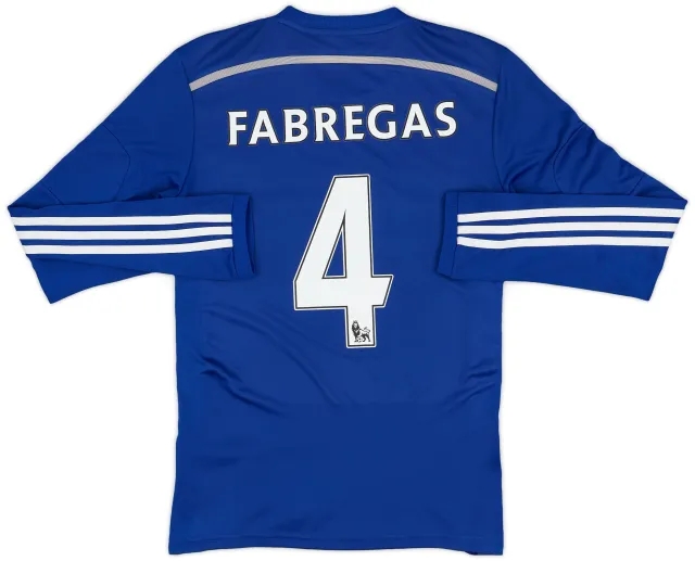 adidas 2014-15 Chelsea Home L/S Shirt Fabregas #4 - 9/10 - (S)