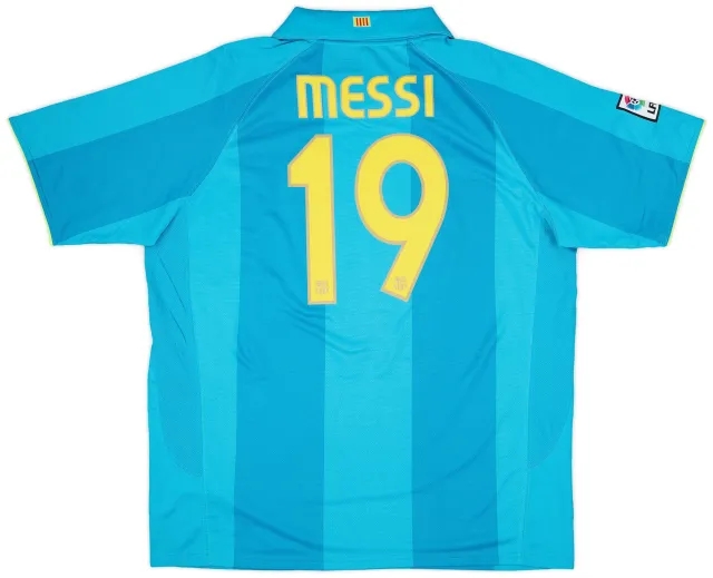 Nike 2007-09 Barcelona Away Shirt Messi #19 - 5/10 - (XXL)
