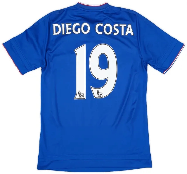 adidas 2015-16 Chelsea Home Shirt Diego Costa #19 - 7/10 - (S)