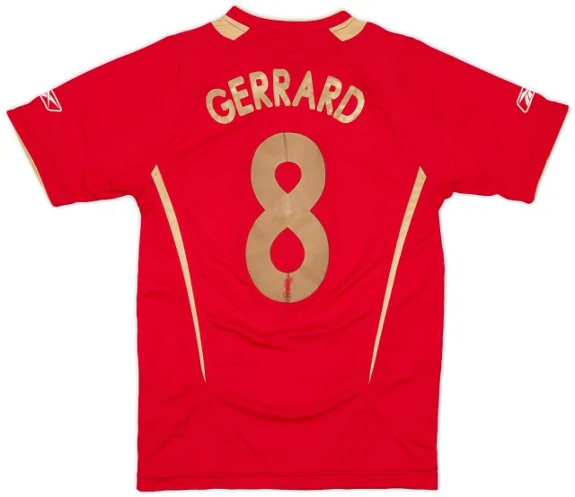 Reebok 2005-06 Liverpool CL Home Shirt Gerrard #8 - 7/10 - (XS)