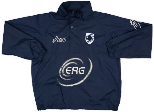 2002-03 Sampdoria Asics 1/4 Zip Rain Jacket - 5/10 - (L)