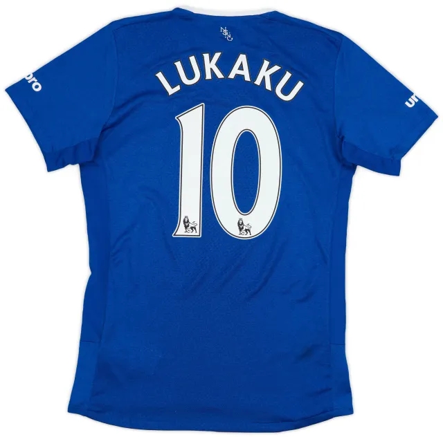 Umbro 2015-16 Everton Home Shirt Lukaku #10 - 7/10 - (S)