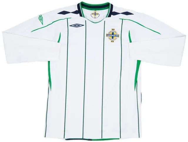 Umbro 2008-09 Northern Ireland Away L/S Shirt - 8/10 - (S)