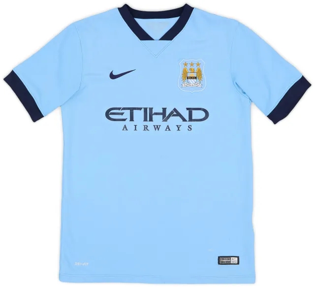 Nike 2014-15 Manchester City Home Shirt - 6/10 - (L.Boys)
