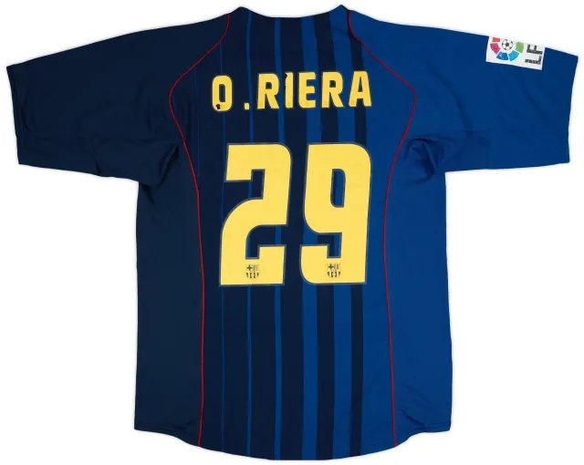 Nike 2004-05 Barcelona Match Issue Away Shirt O. Riera #29
