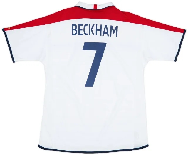 Umbro 2003-05 England Home Shirt Beckham #7 - 6/10 - (XL)