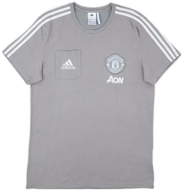 2017-18 Manchester United adidas Cotton Tee - 8/10 - (L)
