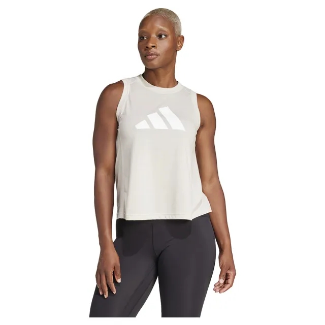 adidas Women's Train Essentials Big Performance Logo Training Tank Top - Wonder Alumina/White - XS - Grey