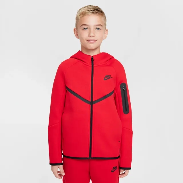 Nike Tech Fleece Unisex Hoodies - Red