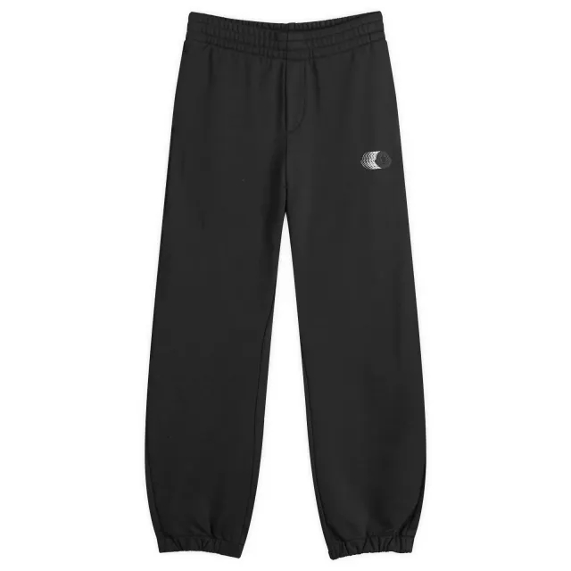 Moncler Men's Swoosh Logo Cotton Sweat Pants Black