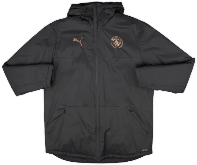 2020-21 Manchester City Puma Hooded Padded Bench Coat - 9/10 - (XL)