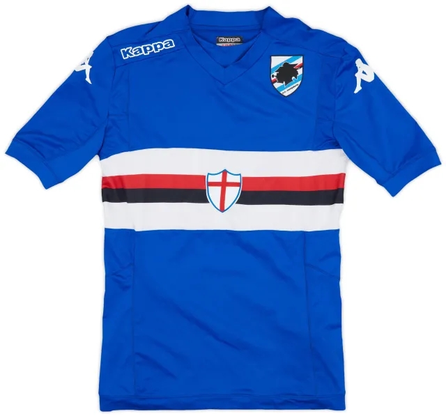 Kappa 2014-15 Sampdoria Authentic Kombat Home Shirt - 6/10 - (S)