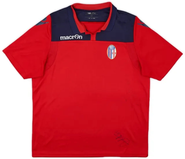 2014-15 Bologna Macron Signed Polo Shirt - 5/10 - (M)