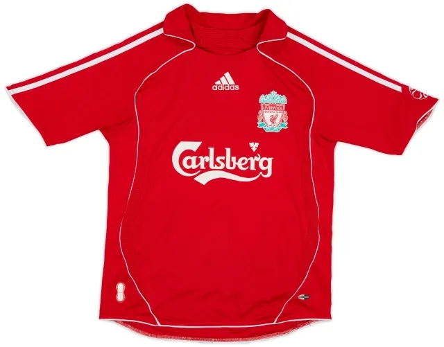 adidas 2006-08 Liverpool Home Shirt - 9/10 - (L.Boys)