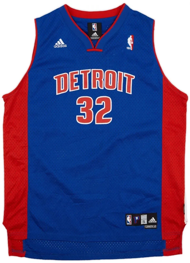 2006-10 Detroit Pistons Hamilton #32 adidas Swingman Away Jersey - 8/10 - (XL.Boys)