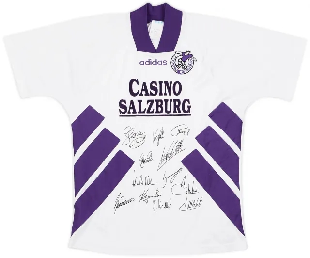 adidas 1993-94 Casino Salzburg 'Signed' Home Shirt - 9/10 - (XS)