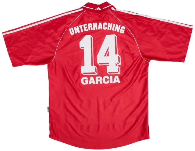 adidas 1999-00 Unterhaching Signed Home Shirt Garcia #14 - 9/10 - (XL)