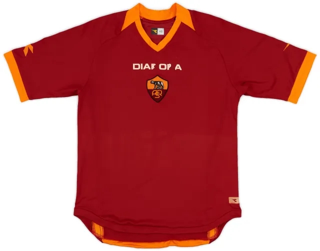 Diadora 2006-07 Roma Home Shirt - 4/10 - (XS)