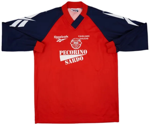 1996-98 Cagliari Reebok 'PGS Olimpia' Training L/S Shirt - 9/10 - (L)