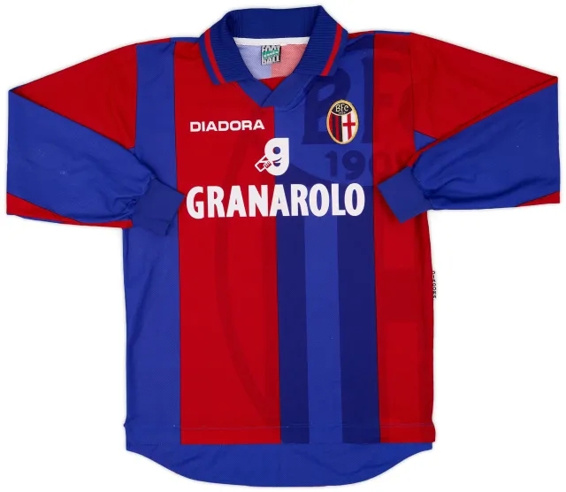 Diadora 1997-98 Bologna Home L/S Shirt - 9/10 - (M)