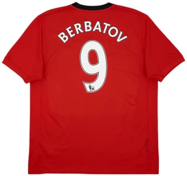 Nike 2009-10 Manchester United Home Shirt Berbatov #9 - 6/10 - (L)