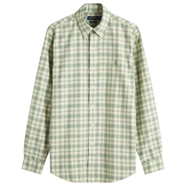Polo Ralph Lauren Men's Custom Fit Oxford Shirt 6738B Seafoam Cream