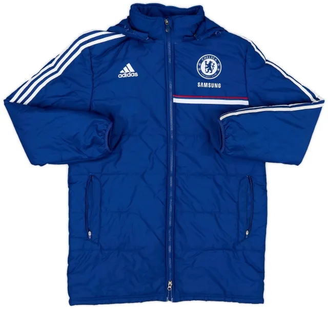 2013-14 Chelsea adidas Padded Bench Coat - 8/10 - (M/L)
