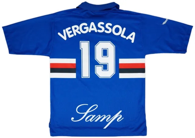 Asics 1997-98 Sampdoria Match Issue Home Shirt Vergassola #19