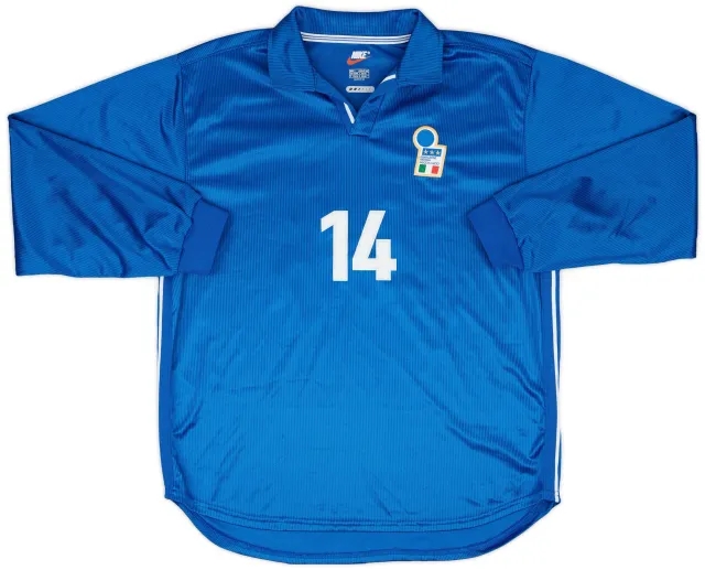 Nike 1997-98 Italy Match Issue Home L/S Shirt #14