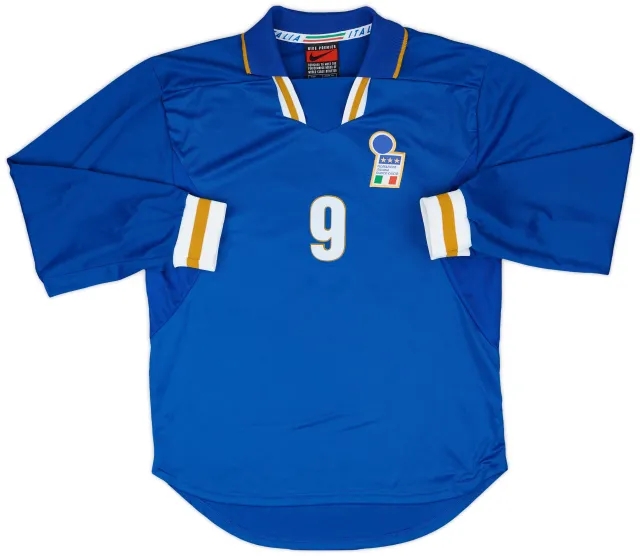 Nike 1996-97 Italy Match Issue Home L/S Shirt #9