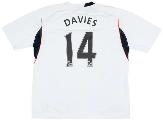 Reebok 2007-08 Bolton Home Shirt Davies #14 - 6/10 - (XXL)