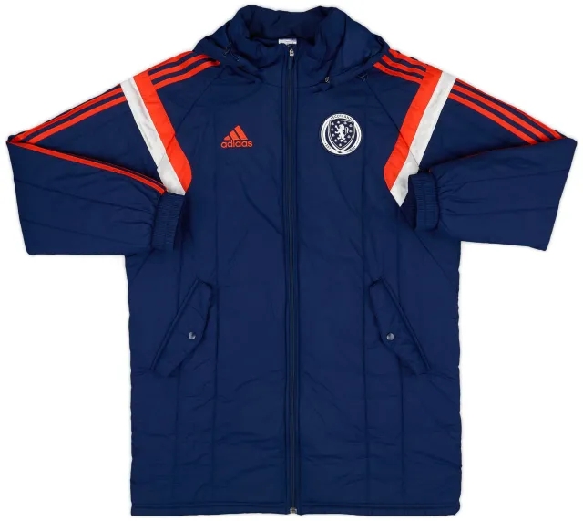 2014-15 Scotland adidas Hooded Padded Bench Coat - 9/10 - (L)