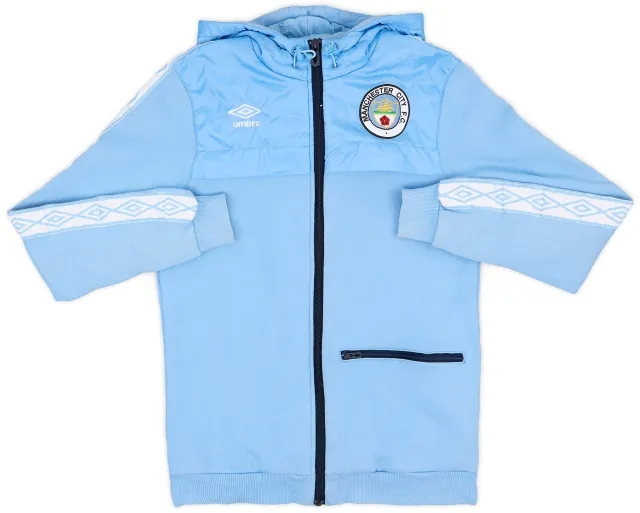 2010-11 Manchester City Umbro 'Diamond Series' Retro Style Hooded Top - 9/10 - (S)