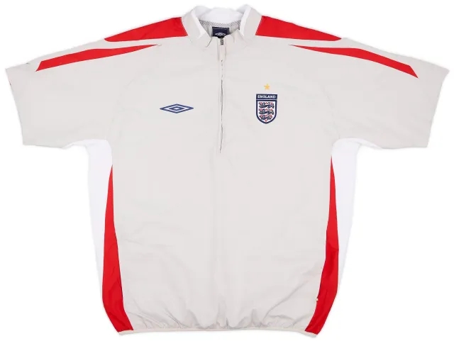 2007-09 England Umbro 1/4 Zip S/S Drill Top - 9/10 - (L)