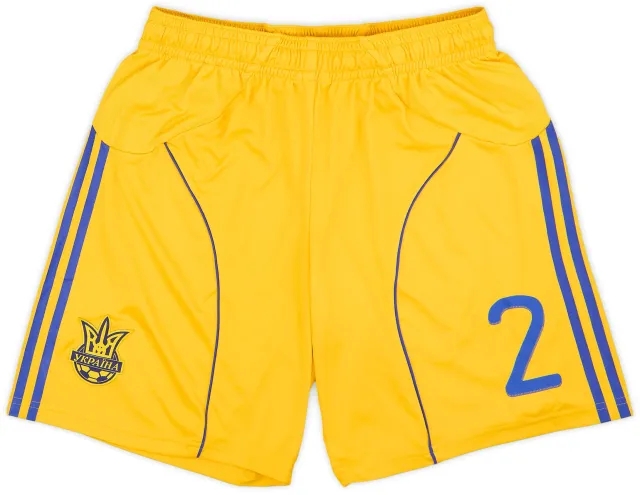 adidas 2010-12 Ukraine Player Issue Home Shorts #2 (Polyovyi) - 6/10 - (L)