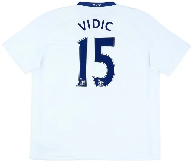 Nike 2008-10 Manchester United Away Shirt Vidic #15 - 8/10 - (XXL)