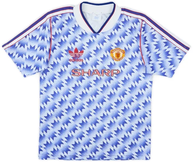 adidas 1990-92 Manchester United Away Shirt - 7/10 - (M.Boys)