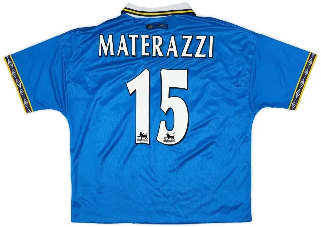 Umbro 1997-99 Everton Home Shirt Materazzi #15 - 6/10 - (XXL)