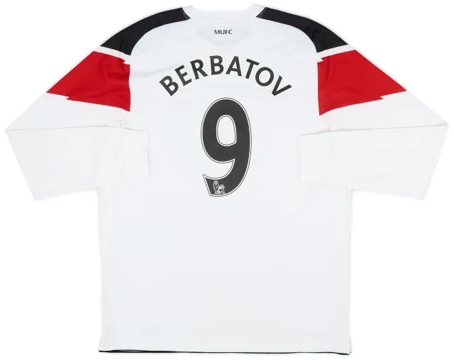 Nike 2010-12 Manchester United Player Issue Away L/S Shirt Berbatov #9 - 7/10 - (XL)