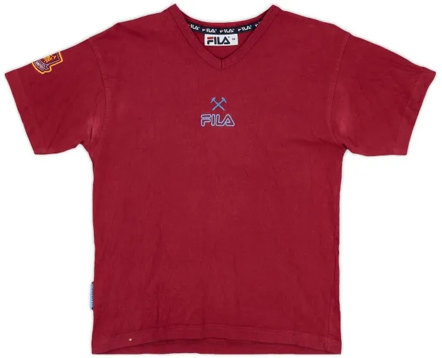 1999-01 West Ham Fila Cotton Tee - 7/10 - (XS)