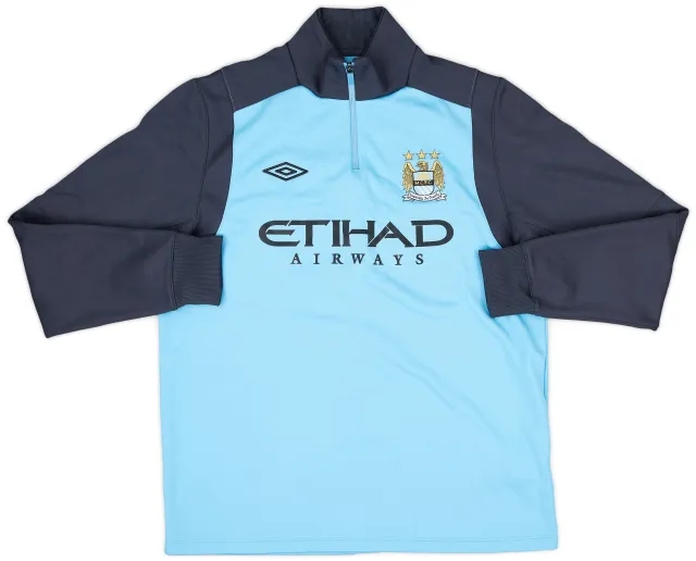 2012-13 Manchester City Umbro 1/4 Zip Drill Top - 9/10 - (L)