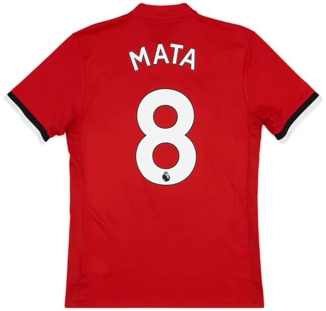 adidas 2017-18 Manchester United Home Shirt Mata #8 - 5/10 - (S)