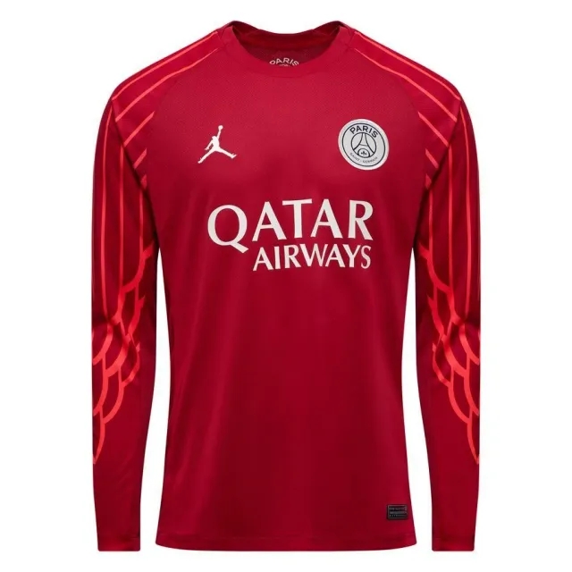 Nike Paris Saint Germain Goalkeeper Fourth Shirt 2024/25 Long Sleeves - ['Red']