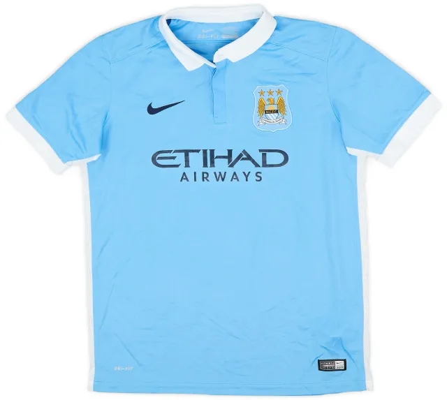 Nike 2015-16 Manchester City Home Shirt - 9/10 - (XL.Boys)