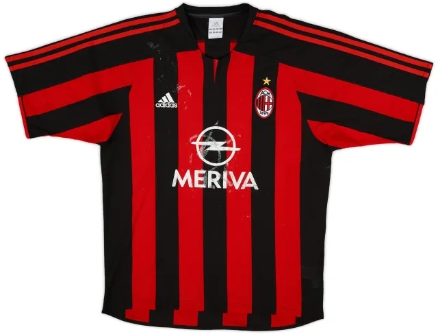 adidas 2003-04 AC Milan Home Shirt - 4/10 - (S)