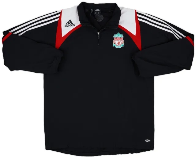 2007-08 Liverpool adidas 1/4 Zip Drill Top - 6/10 - (L)