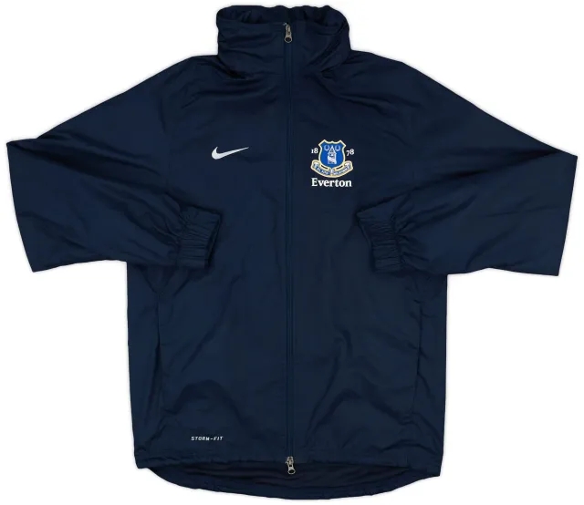 2012-13 Everton Nike Hooded Rain Jacket - 9/10 - (S)