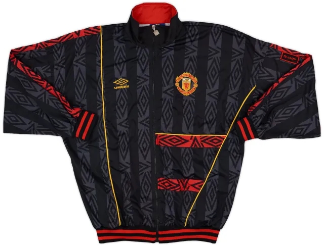 1992-93 Manchester United Umbro Track Jacket - 9/10 - (XL)